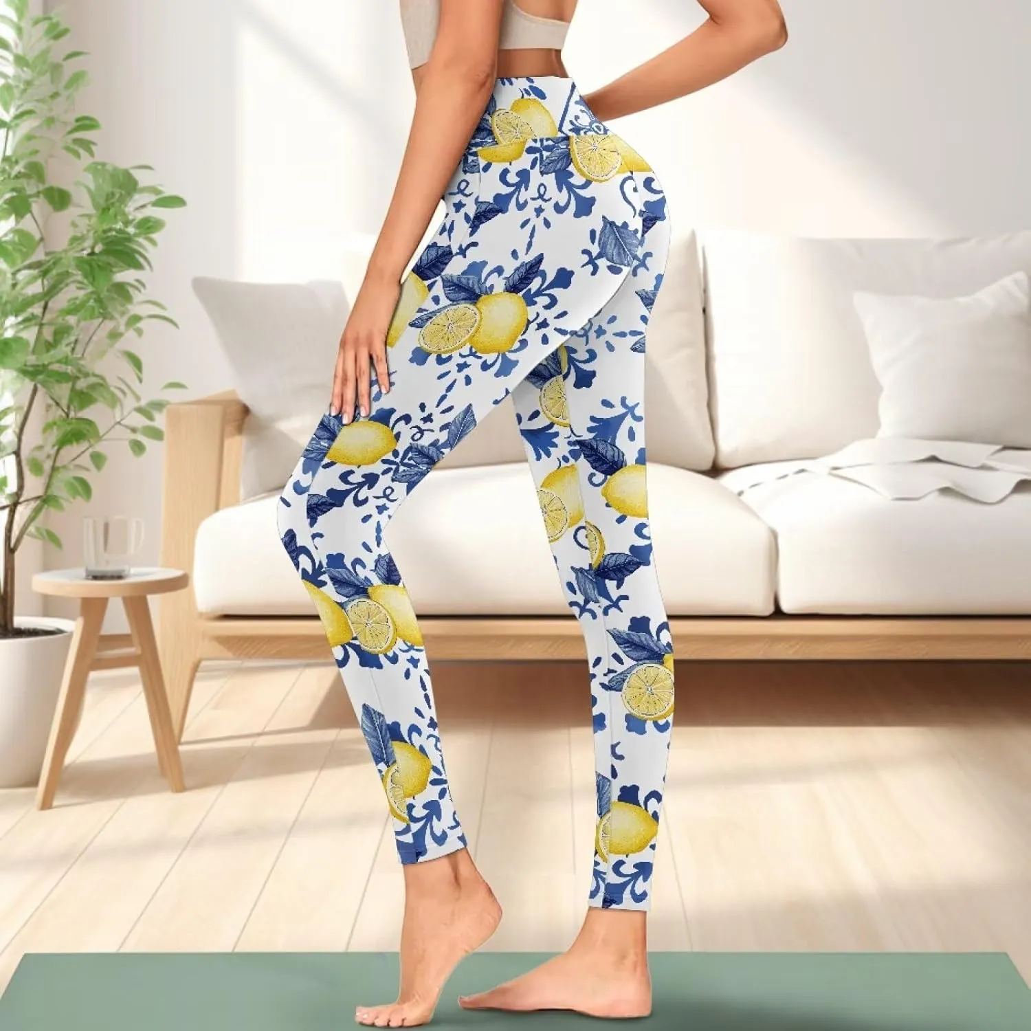 Biyejit High Waist Yoga Pants with Pockets, Tummy Control Workout Running Yoga Leggings for Women Plus Size XS-3XL