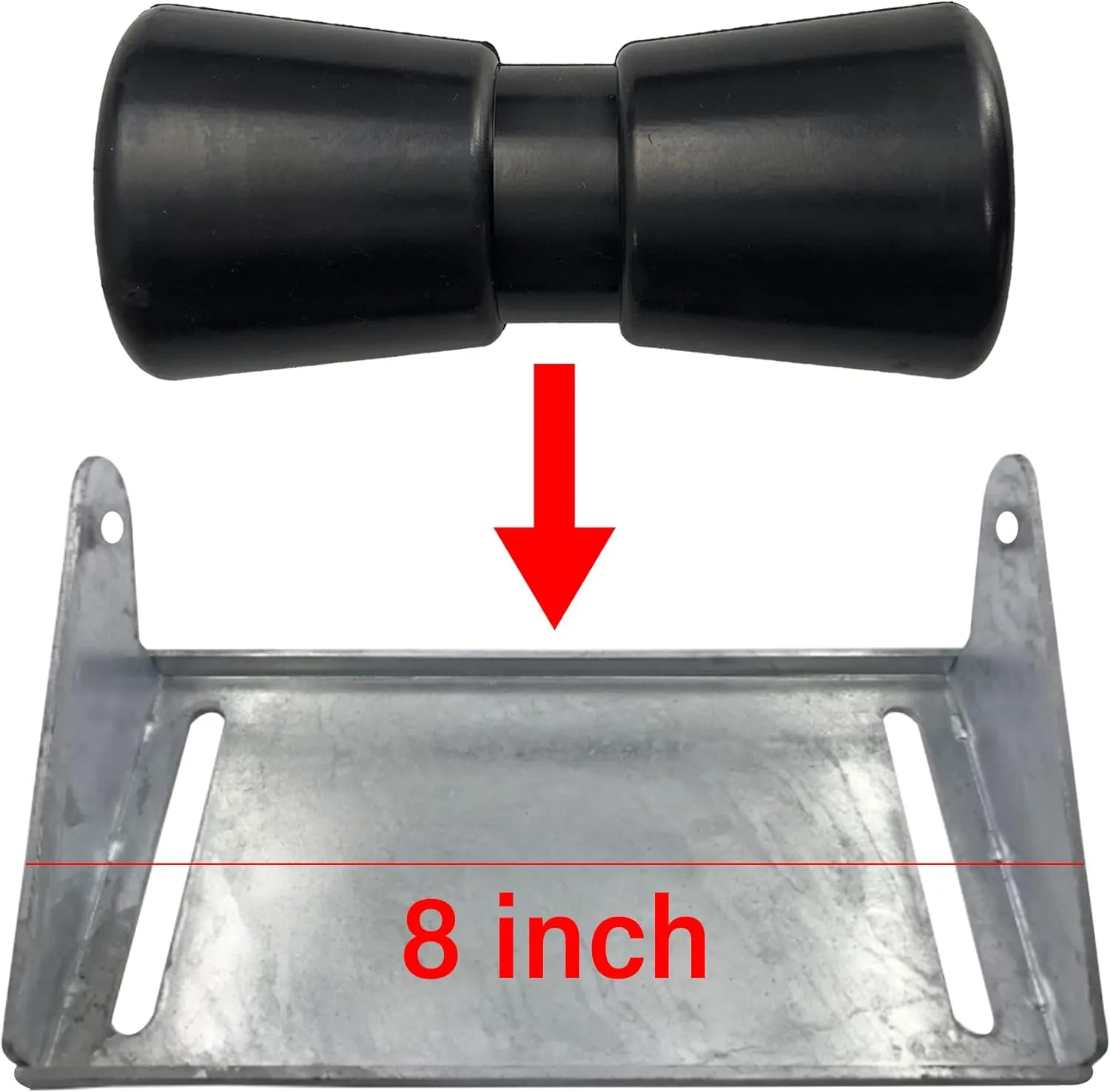 Black Boat Trailer Keel Rollers Fits 4" 5" 8" 10" 12" Wide Boat Trailer Bracket