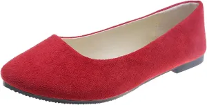 Black Flats for Women Dressy Pointed Toe Ballet Flats Comfortable Classic Flat Shoes for Women Faux Suede Walking Flats Shoes
