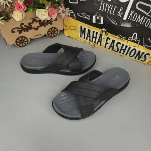 Black Men strappy slides