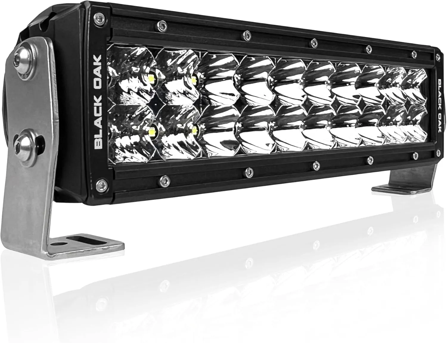 Black Oak LED Light Bar Combo, Spot, Flood Optics Pro Series 3.0, Waterproof IP69K Rated Double Row Light Bar for Off-Road, UTV, Roof Rack, Dunes & Desert Riding (10 Inch)