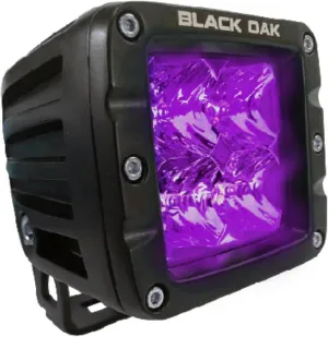Black Oak LED Light Pods Ultraviolet Blacklight Pod Light Marine Rated Waterproof 2 Inch Led POD Lights -Night Fishing Light, Truck & Boat Lighting