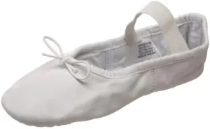 Bloch Dance Girl's Dansoft Full Sole Leather Ballet Slipper/Shoe, White, 11 X-Wide Little Kid
