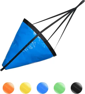 BLUEWING Sea Anchor Drift Sock 840D Nylon 32", 42", 53", 62", 72", 84" Parachute Fishing Drogue for Marine Boat/Jet Ski/Sail Orange/Black/Green/Blue/Yellow