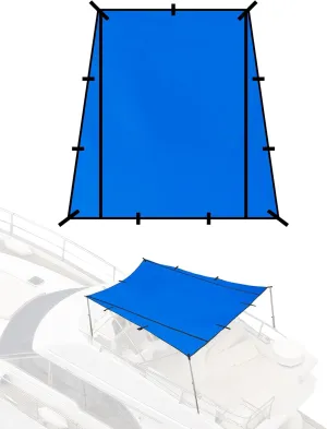 BLUEWING Sunshade for Fishing Boats Shade Canopy Waterproof Durable 1200D Polyester Sun Shade Foldable Umbrella for Protection, 6