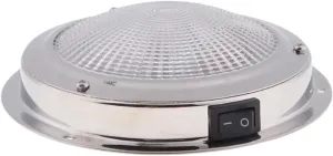 Boat 3" Stainless Steel 12V Tungsten/LED Ceiling Cabin Dome Light Flush Mount White Light for Motorhome(LED)