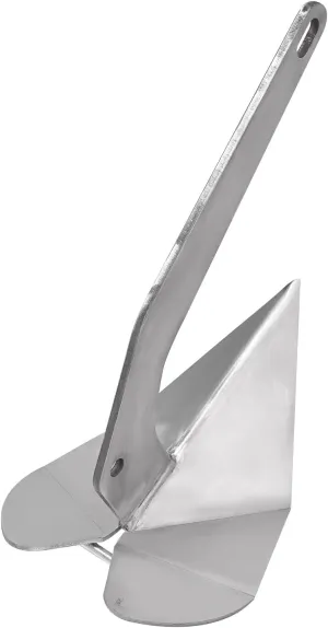 Boat Anchor 18 LBS, Delta Anchor 316 Stainless Steel Triangle Plow Anchor Wing Style Anchor Sailing Boats Anchor for Small Yachts Pontoon Fishing Boats