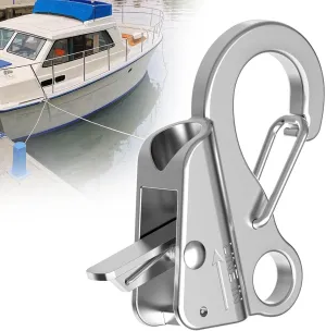 Boat Anchor Hook Marine Hook Loop,Stainless Steel Anchor Hook,Boat Anchor Hook Sliding Hook,Knotless Anchor,Boat Anchor Hook Clip for Speedboats,3/8"-5/8" Rope