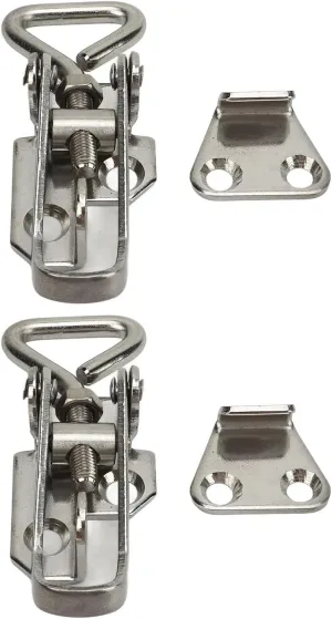 Boat Anti Rattle Latch 304 Stainless Steel Lockable Hold Down Fastener Clamp Marine Hatch Locker for Yacht Boat Marine 66mm to 75mm 2 Pcs