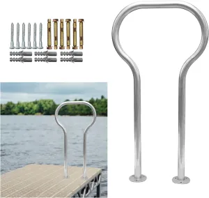 Boat Dock Boarding handrail, Safety Grab bar/Hand Railing for Marina, Dock, Deck, Boat, hot tub (37.4" H)