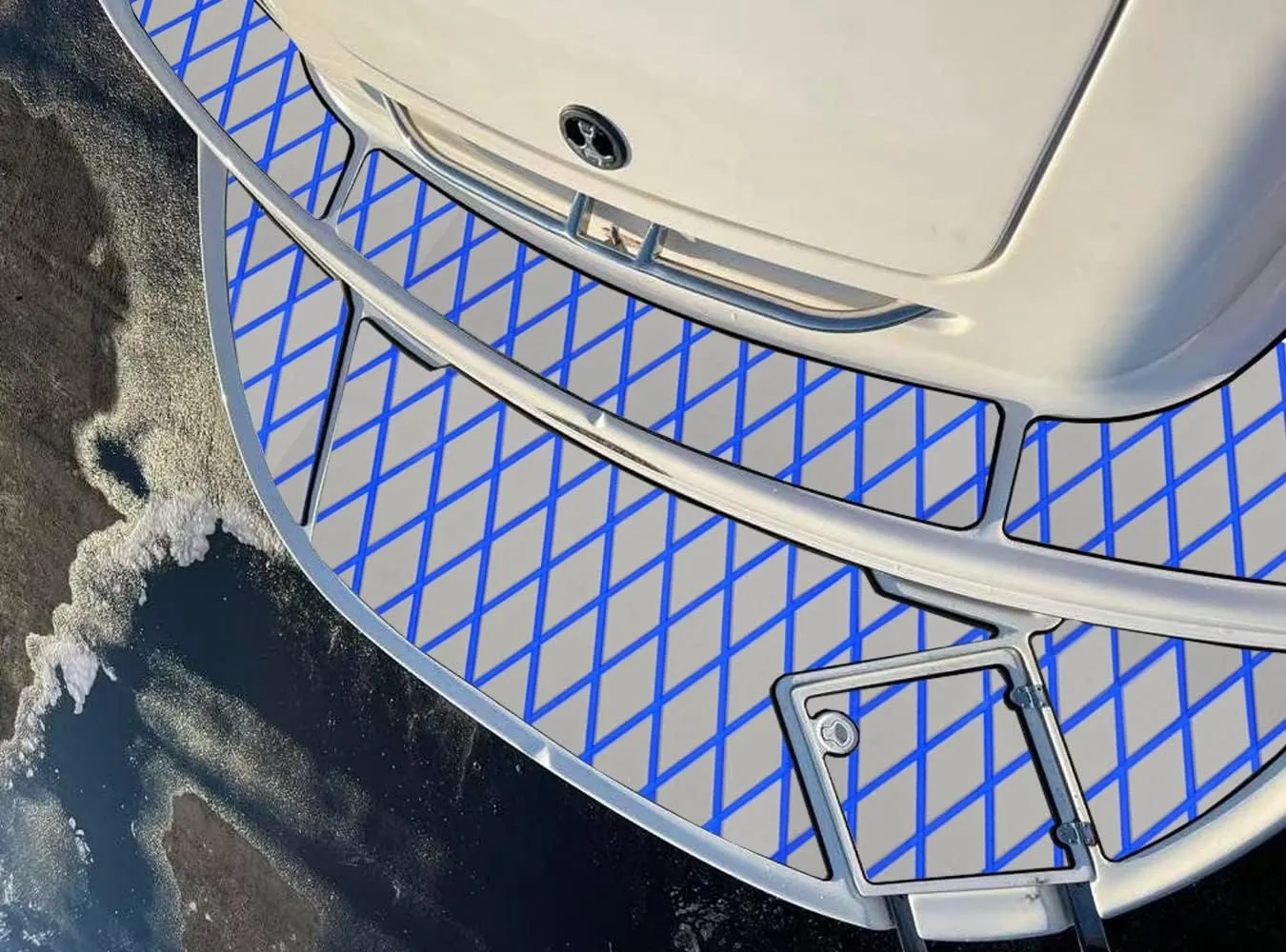 Boat Flooring EVA Foam Boat Decking Faux Teak Marine Sea Deck Non-Slip Mat for Decking Yacht Motorboat Fishing Boat Surfboard,102.4"/94.5"/86.6"/x 37.4"