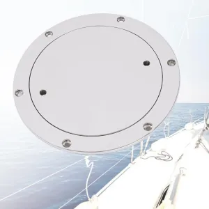 Boat Hatch Deck Plate,Boat Round Inspection Hatch,Pre-drilled Holes in 6'' 316 Grade Stainless Steel Deck Plate Hatch for Marine Boat Yacht Truck RV
