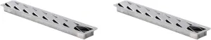 Boat Louver Vent Marine Vent Grille Oblong Sturdy Stainless Steel, 2Pcs Boat Shutters Blind Louvre Boat Ventilator 8 Slots for Boats Marines Ships Boat Ventilation Air Vent Grille