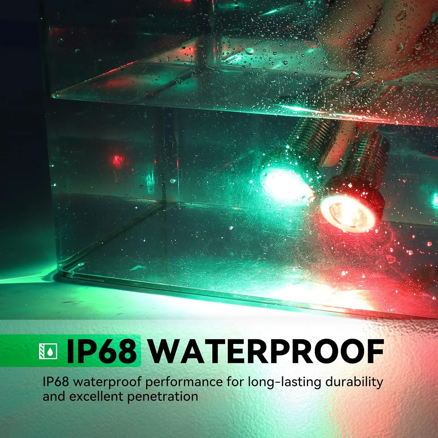 Boat Navigation Lights, Marine Boat Nav Lights, Boat Red and Green Bow Lights, Boat Night Fishing Lights, Deck Lights, IP68 Waterproof LED Lights for Pontoon Boat Bas Boat Dinghy Jon Boat