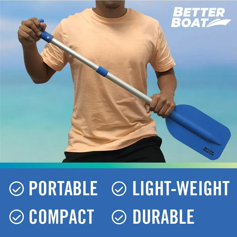 Boat Paddle Telescoping Plastic Collapsible Oar, Kayak, Jet Ski, Rafting, Mini Canoe Paddles, Tubing Floats, Rowing Safety Accessories for Kids and Adults
