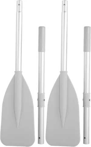 Boat Paddles Jon Boat Oars with Locks 85×23×5 High Toughness Inflatable Boat Dinghy Canoe Water Marine Sports Aluminium Alloy Oars 2pcs Paddle with 2pcs Rod Set Oars for Row Boat