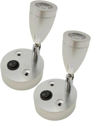 Boat Reading Light Clamp 2 Pcs Led Lights for Rv Marine 3000k Warm White 3w 24v High CRI for Cabin Yacht
