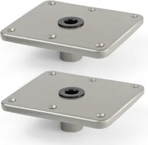 Boat Seat Base Mount Boat Seat Pedestal Base Mount Plate for 3/4" Pin Post Socket, Heavy Duty Marine Pedestal Bracket for Most Marine Fishing Pontoon Bass