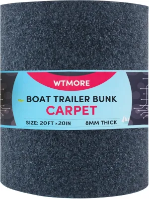 Boat Trailer Bunk Carpet,Outdoor Polyester Marine Bunk Carpet for Boats Trailers or Jet Ski Ramps (6 Size,4 Color,1Pack,2Pack)