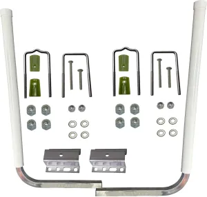 Boat Trailer Guide 40",316L Stainless Steel Trailer Post Guide on,White UPVC Tube Trailer Guide Bars,Suitable for Boats,Canoe,Fishing Boat,Kayak,Ski Boat and More