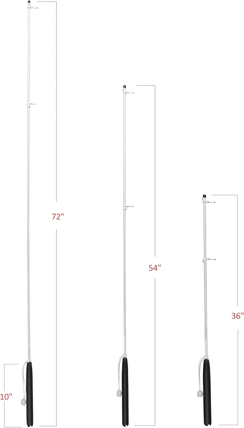 Boating Flagpole for Rod Holders and/or Rocket Launchers (4.5' Pole)