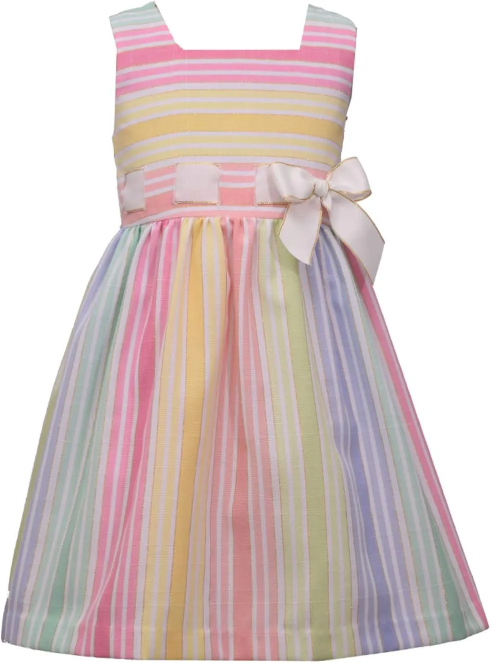 Bonnie Jean Easter Dress Spring Striped Dress for Baby Toddler and Little Girls