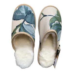 Botanical XL White Slippers