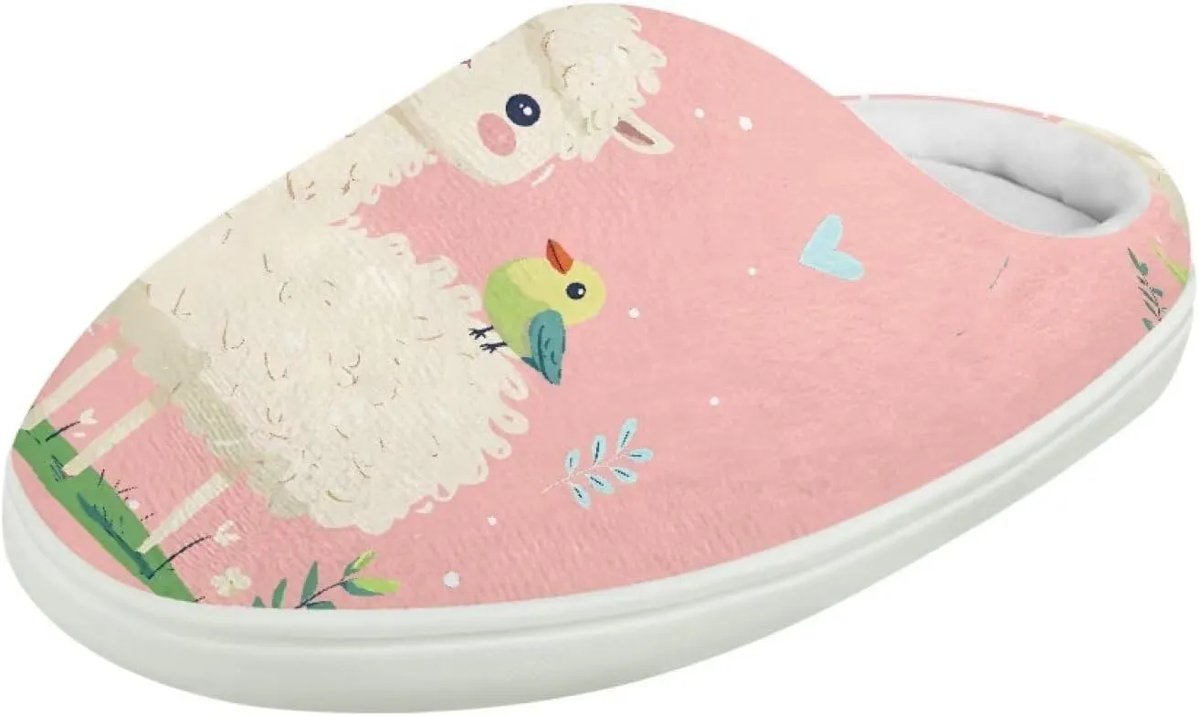 Boy Girls Cute Fluffy Plush Slipper Animal Print House Slippers Winter Non Slip Warm Indoor Soft Fuzzy Shoes US9-15
