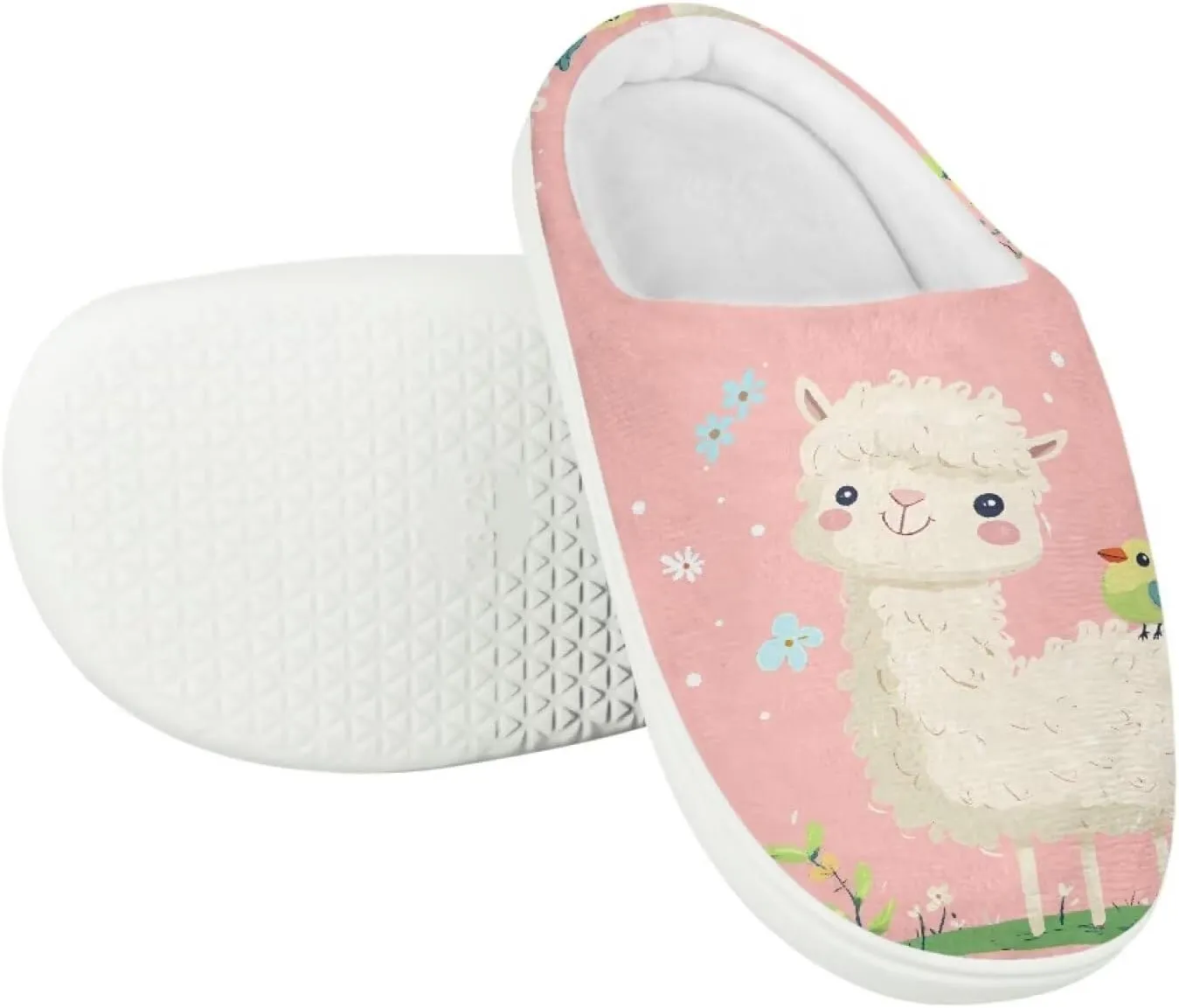 Boy Girls Cute Fluffy Plush Slipper Animal Print House Slippers Winter Non Slip Warm Indoor Soft Fuzzy Shoes US9-15