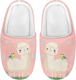 Boy Girls Cute Fluffy Plush Slipper Animal Print House Slippers Winter Non Slip Warm Indoor Soft Fuzzy Shoes US9-15