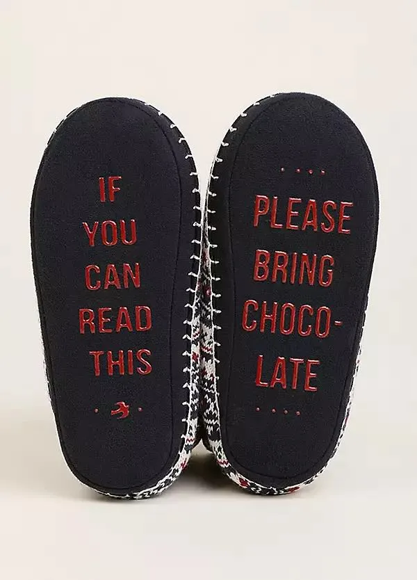 Brakeburn Nordic Bring Me Chocolate Slipper Boots