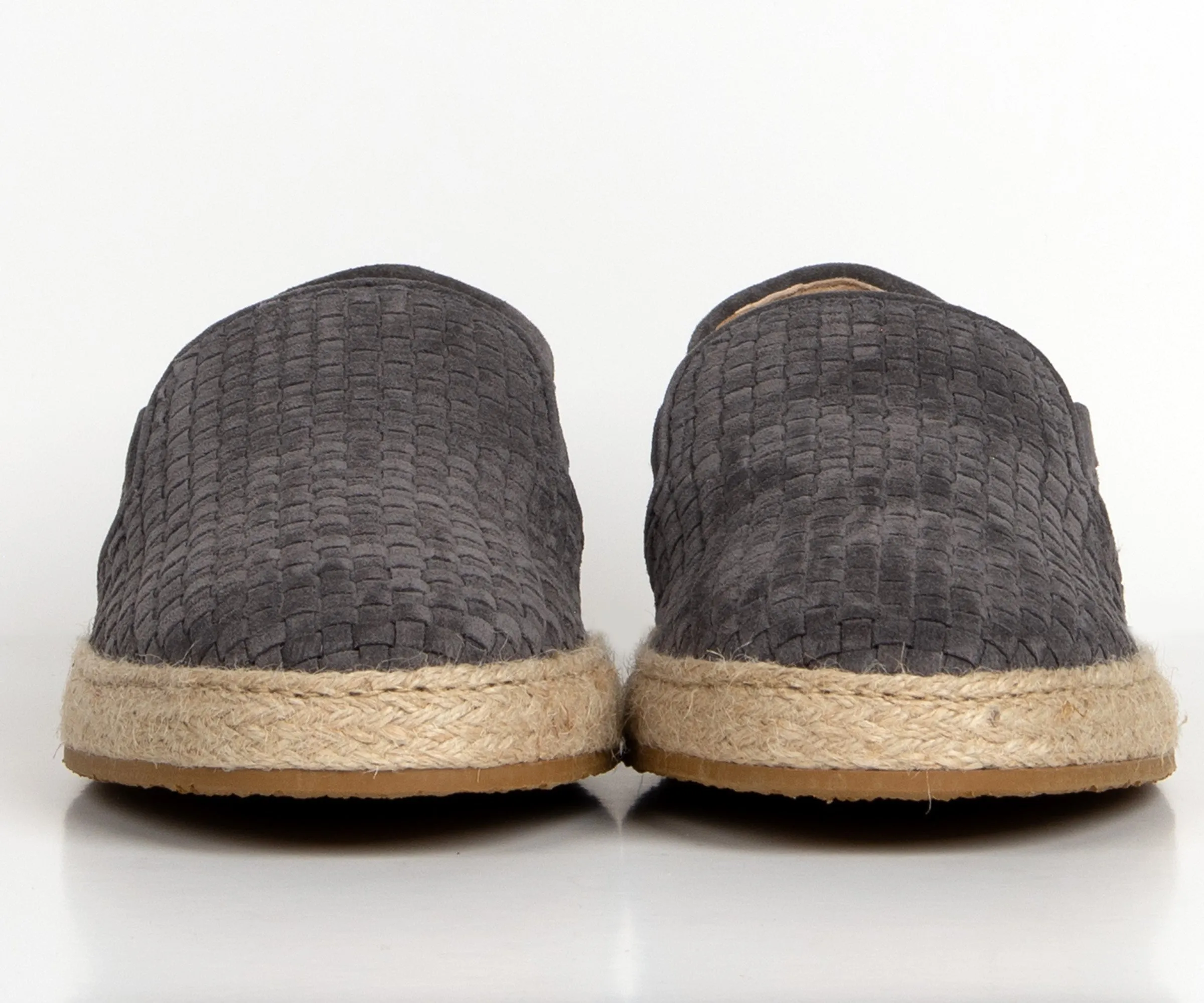 BRUNELLO CUCINELLI Weaved Suede Espadrille Loafers Grey