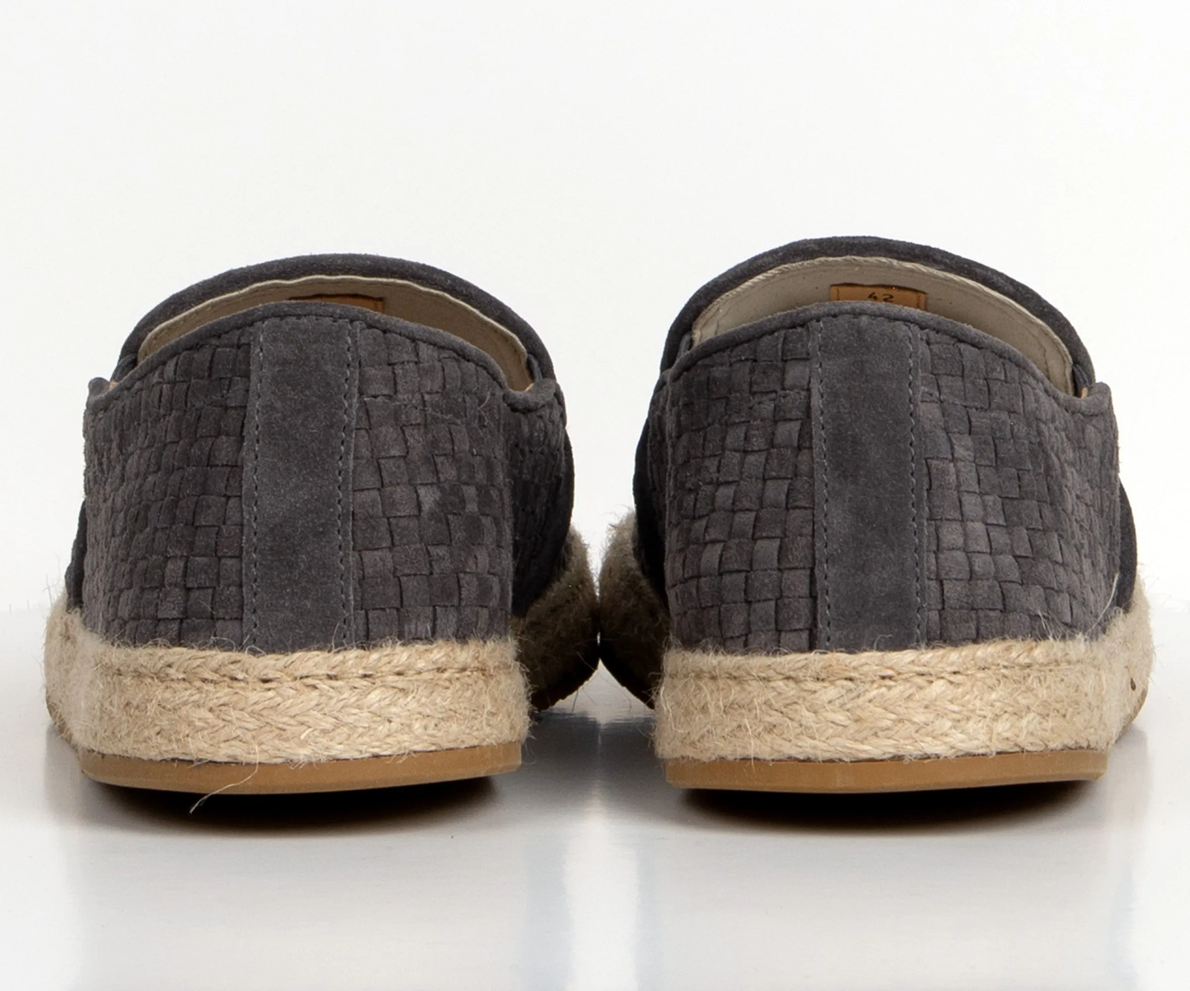 BRUNELLO CUCINELLI Weaved Suede Espadrille Loafers Grey