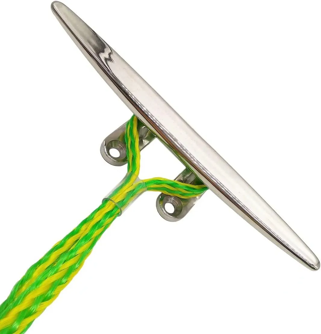 Bungee Dock Line with Hook, Green Mooring Rope for Boat 4 ft 4 Pack