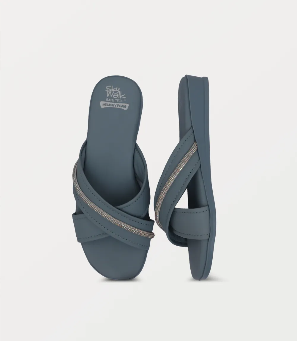 BW10319-SKY BLUE-Women Slipper