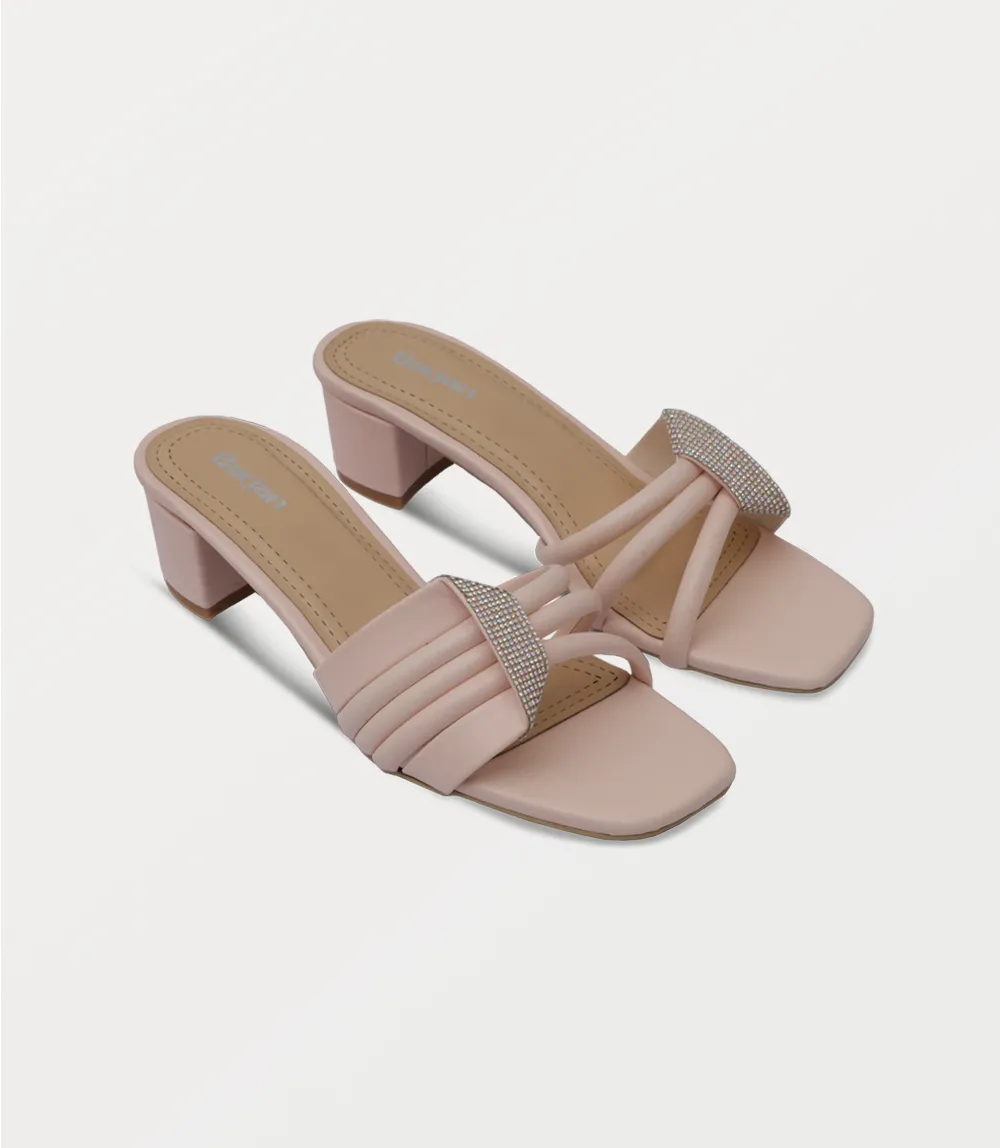 BW10348-PINK-Women Slipper Heel