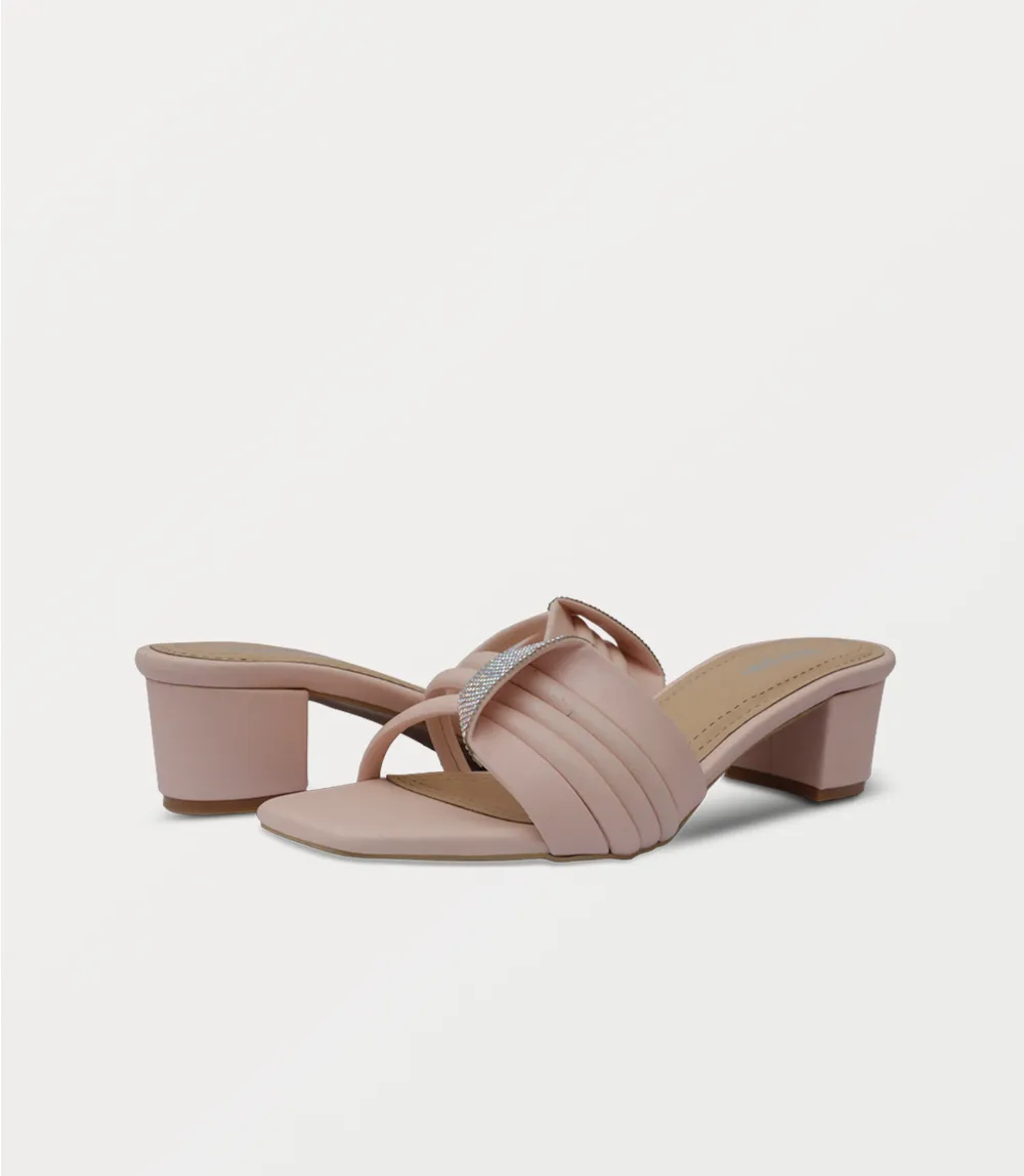 BW10348-PINK-Women Slipper Heel