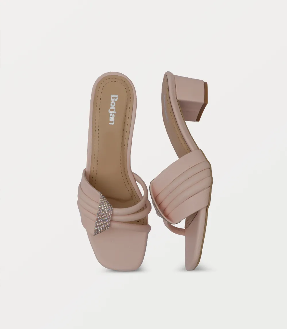 BW10348-PINK-Women Slipper Heel