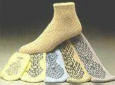 Care-Steps Slipper Socks Adult Large Tan Above the Ankle, 80104 - Case of 48