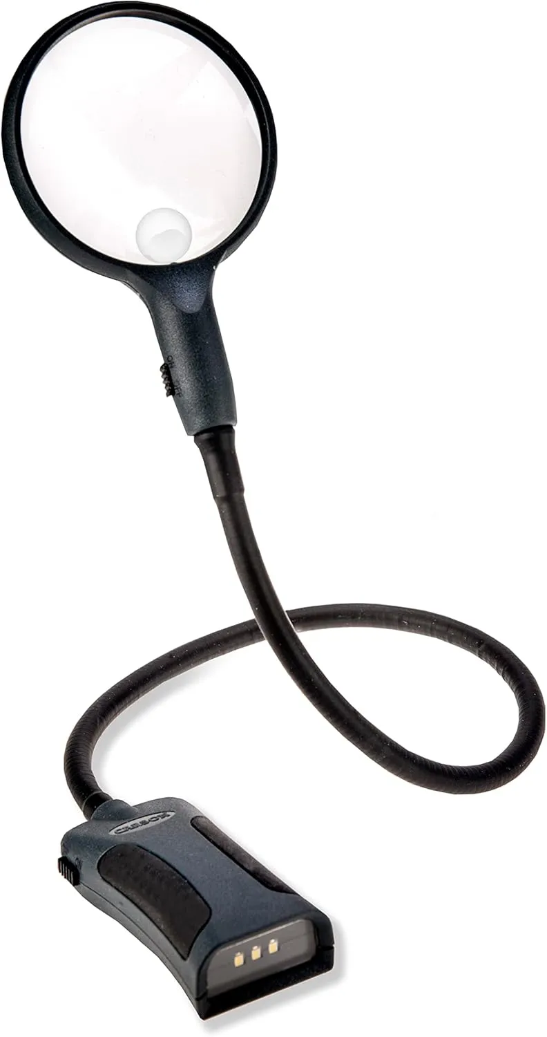 Carson BoaMag 2.5x LED Lighted Flexible Neck Magnifier and Flashlight (SM-22)