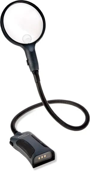 Carson BoaMag 2.5x LED Lighted Flexible Neck Magnifier and Flashlight (SM-22)