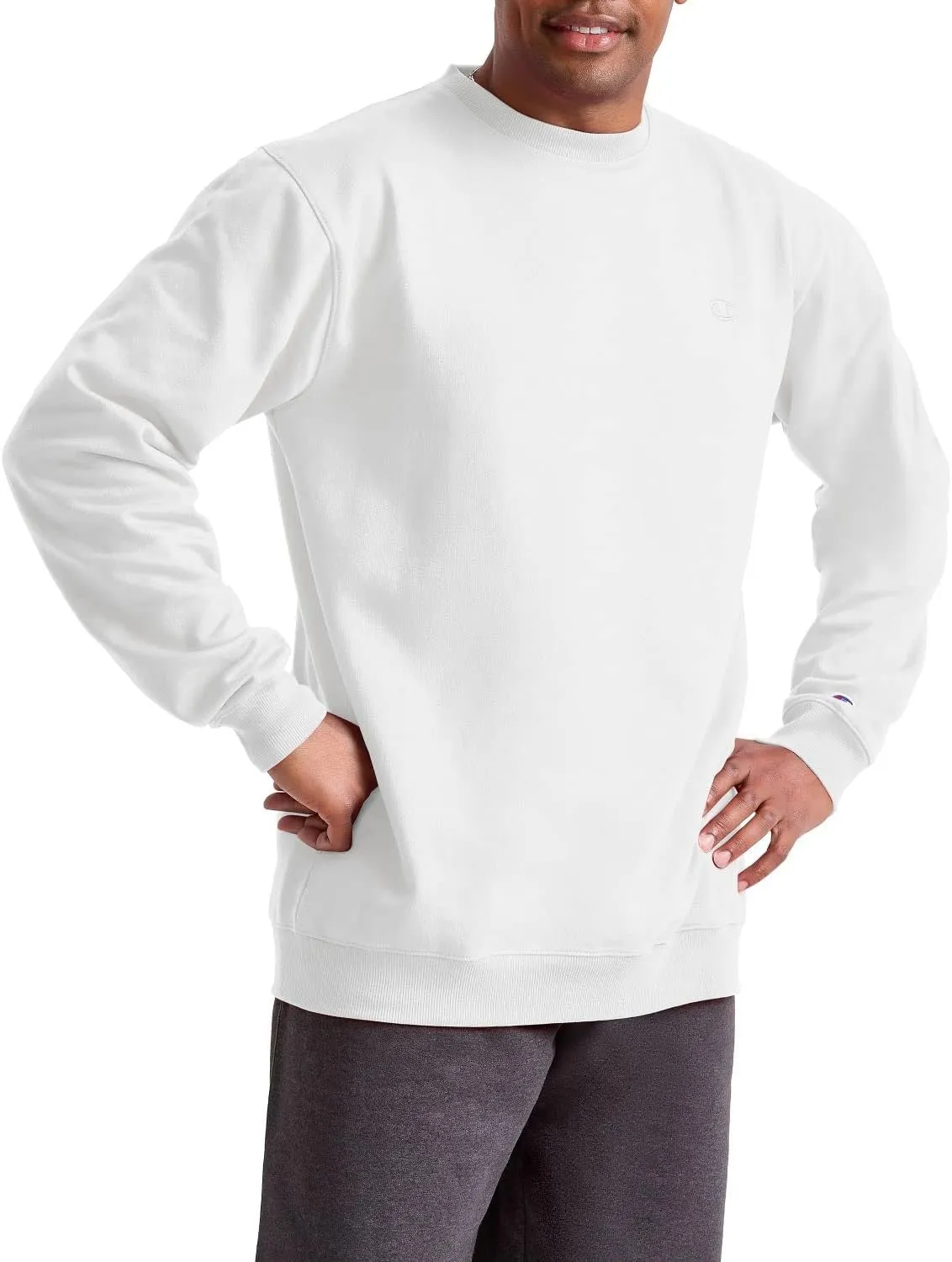 Champion Men's Crewneck, Powerblend Fleece Sweatshirt, Crewneck Sweatshirts (Reg. Or Big & Tall)