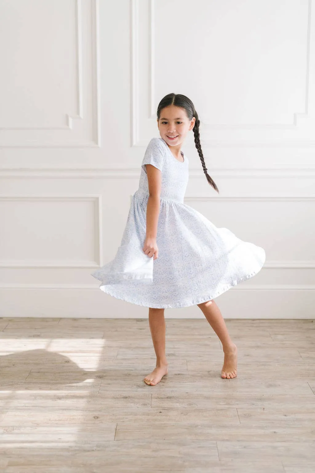 Classic Twirl Dress - Blue Bunnies