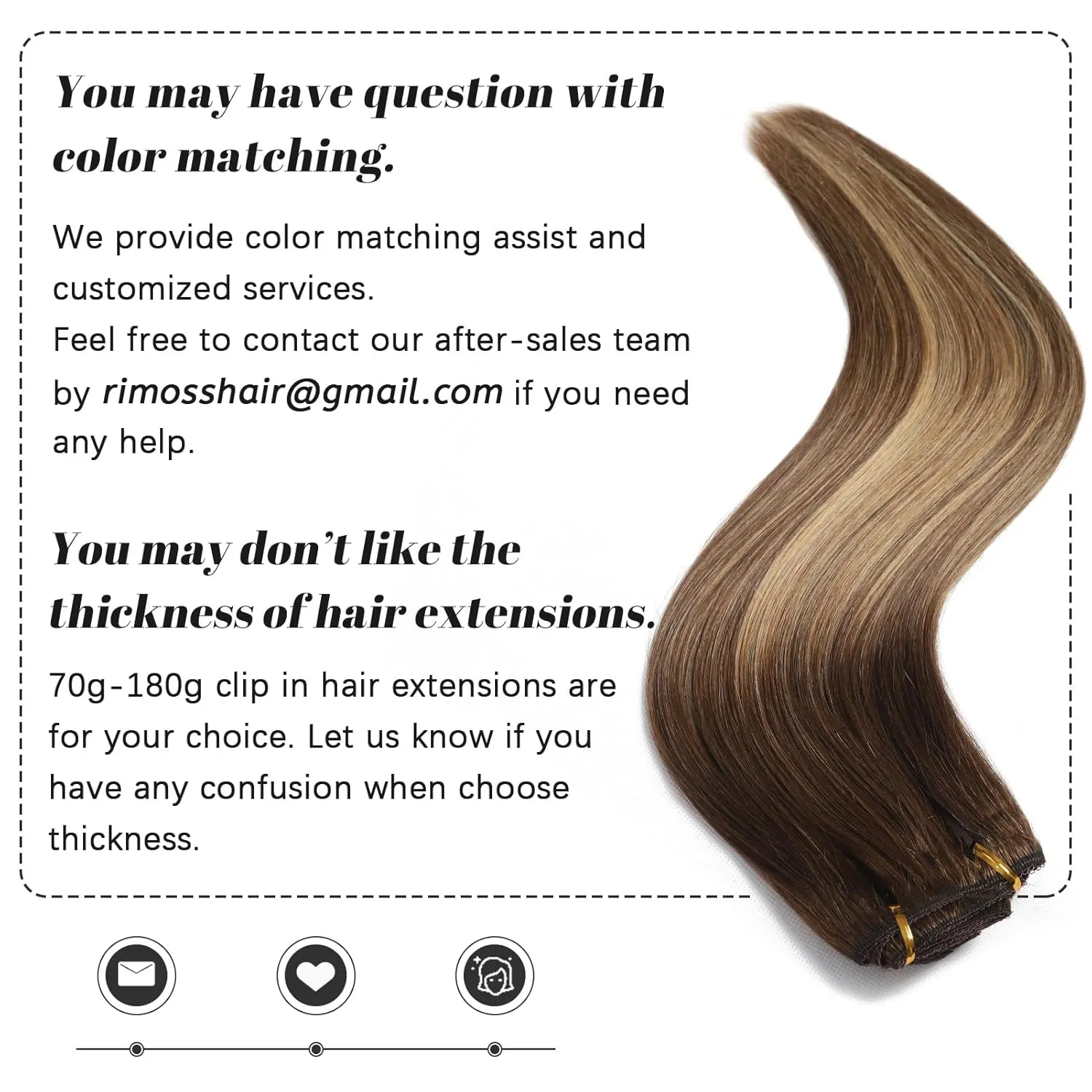 Clip in Hair Extensions Real Human Hair - 150g 18 Inch 7pcs, Ombre Chocolate Brown to Caramel Blonde Balayage Color - Soft Hair Extensions Real Human Hair Clip ins Straight for Women