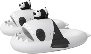 Cloudy Shark Slides, Halloween Christmas Shark Slippers, 3D Cartoon Spooky Shark Slides Glow in the Dark for Men Women
