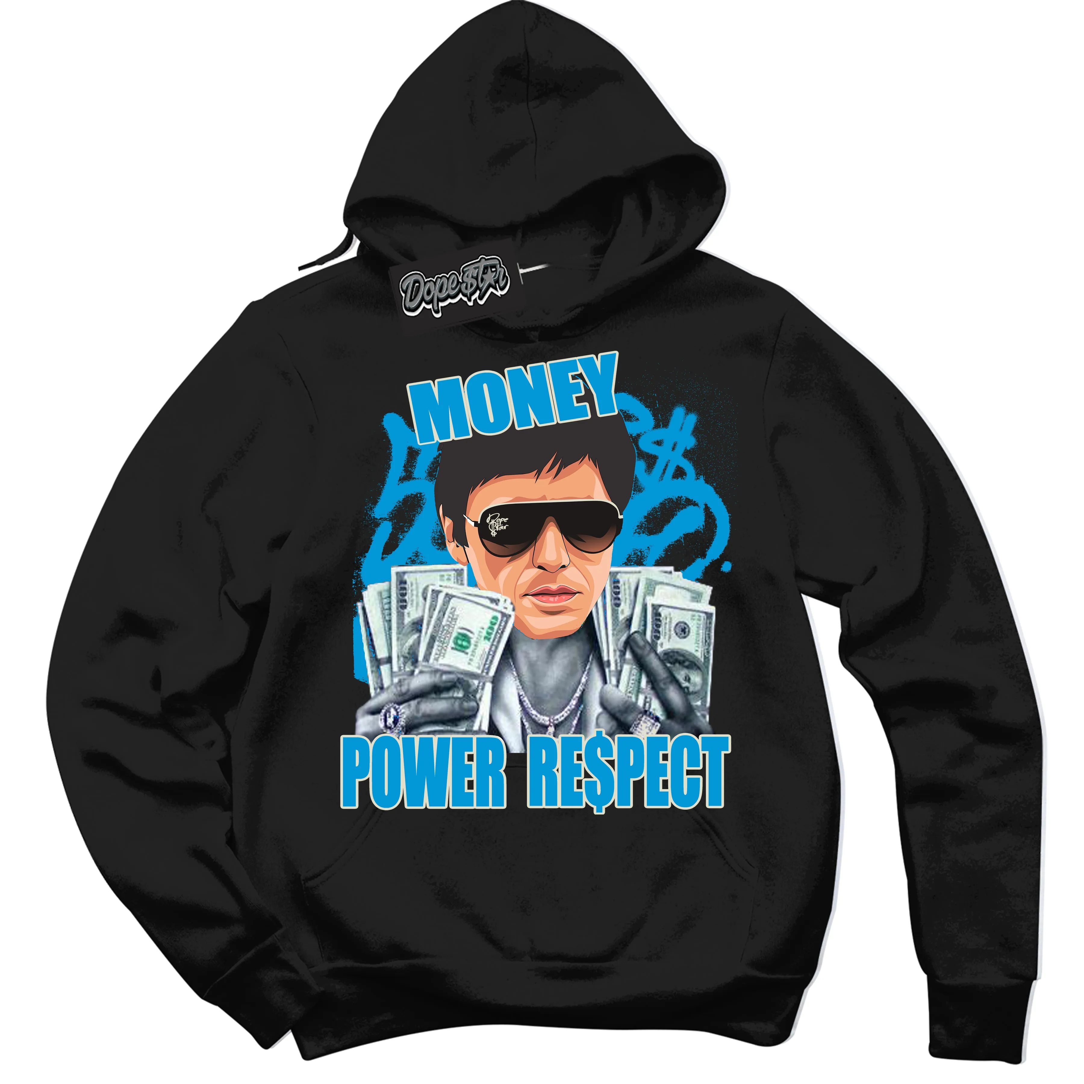 Coconut Milk University Blue Dunk Sneaker Hoodie Tony Montana Graphic