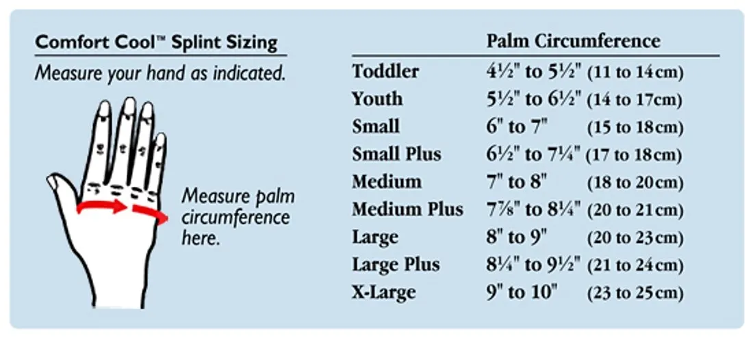 Comfort Cool CMC Restriction Splint, Size: Large, Left