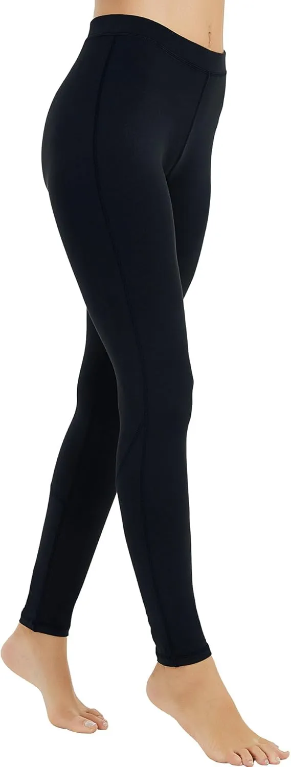 COOLOMG Women Cold Weather Baselayer Pants Thermal Fleece-Lined Compression Leggings Winter Warm Tights