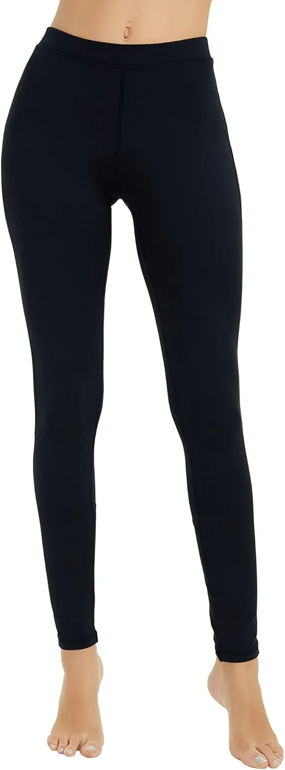COOLOMG Women Cold Weather Baselayer Pants Thermal Fleece-Lined Compression Leggings Winter Warm Tights