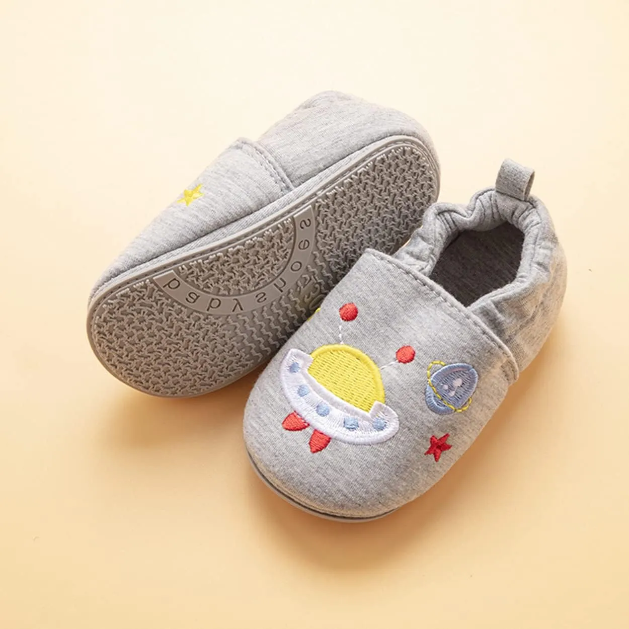 COSANKIM Infant Baby Boys Girls Slipper Soft Sole Non Skid Sneaker Moccasins Toddler First Walker Cirb House Shoes